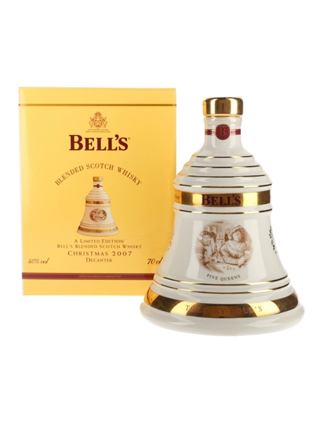 Bell's Christmas 2007 Ceramic Decanter Five Queens 70cl / 40%