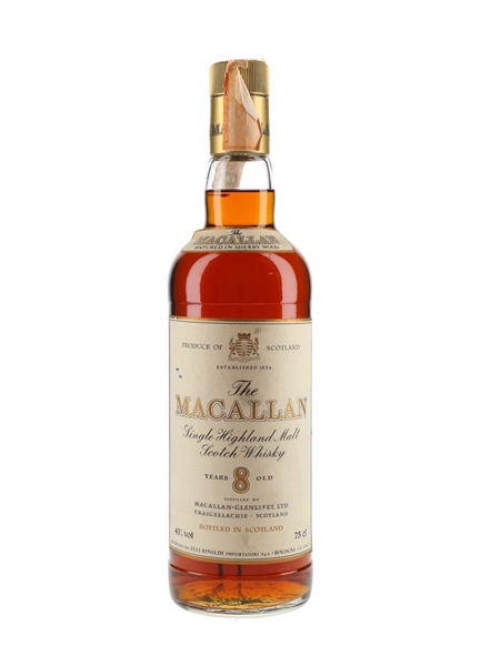 Macallan 8 Year Old Bottled 1980s - Rinaldi 75cl / 43%