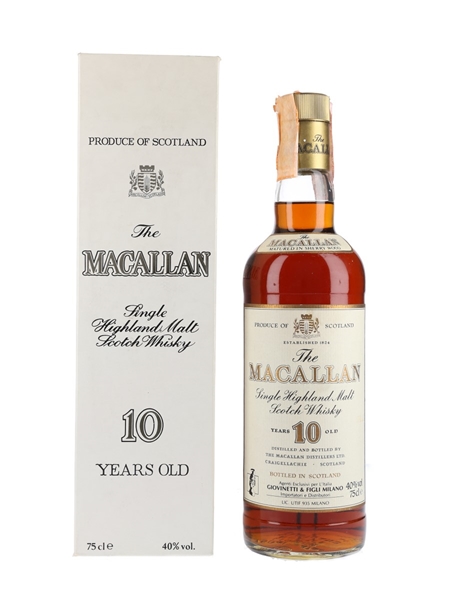 Macallan 10 Year Old Bottled 1980s - Giovinetti 75cl / 40%