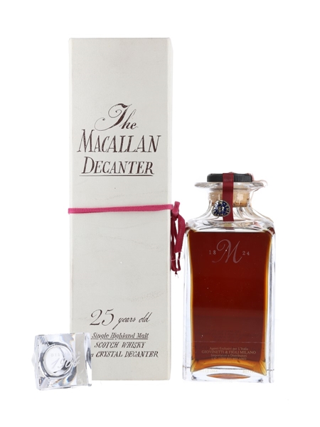 Macallan 1964 25 Year Old Tudor Crystal Decanter Bottled 1989 - Giovinetti 75cl / 43%