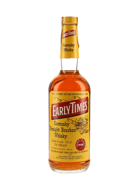 Early Times 4 Year Old Bottled 1970s - Percy Fox 70cl / 40%