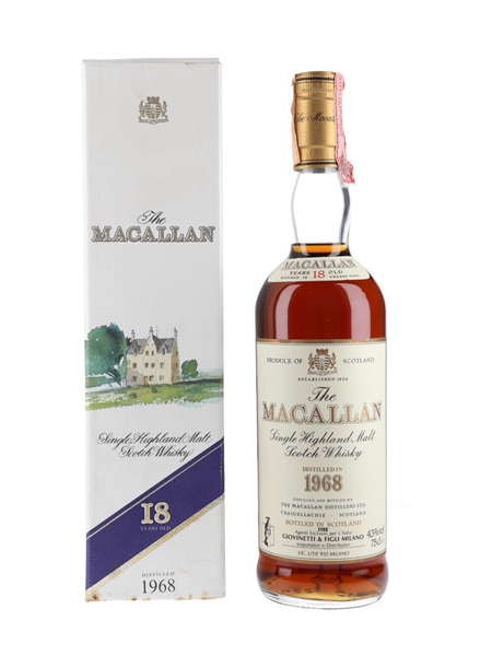 Macallan 1968 18 Year Old Bottled 1988 - Giovinetti 75cl / 43%