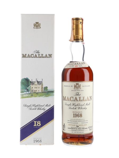 Macallan 1968 18 Year Old Bottled 1988 - Giovinetti 75cl / 43%