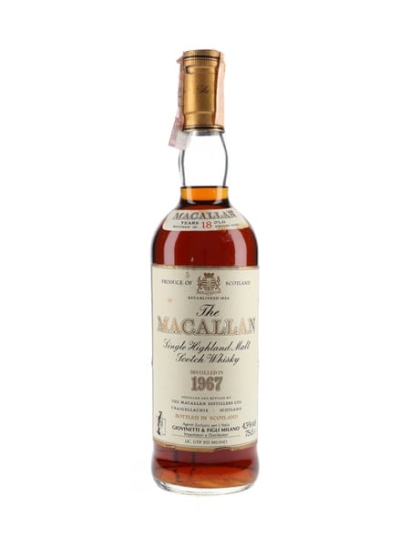 Macallan 1967 18 Year Old Bottled 1980s - Giovinetti 75cl / 43%