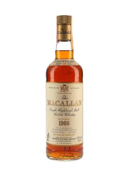 Macallan 1966 18 Year Old Giovinetti 75cl / 43%