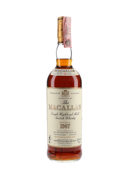 Macallan 1967 18 Year Old Bottled 1980s - Giovinetti 75cl / 43%