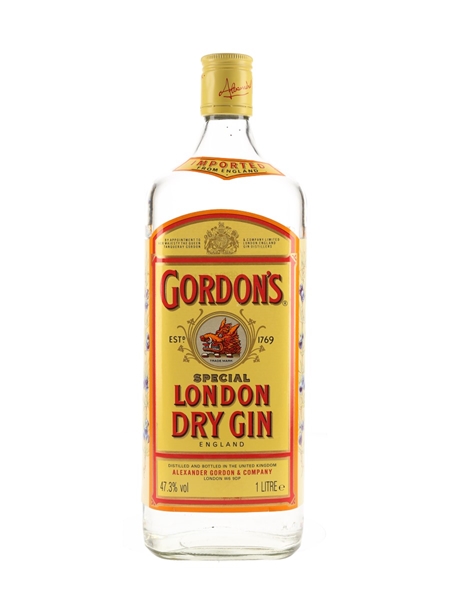 Gordon's London Dry Gin Bottled 1990s 100cl / 47.3%