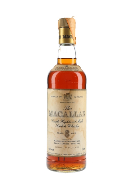 Macallan 8 Year Old Bottled 1980s - Rinaldi 75cl / 43%