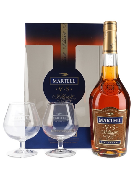 Martell 3 Star VS Gift Set with Tasting Glasses 70cl / 40%