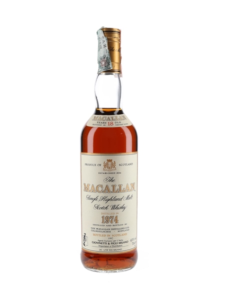 Macallan 1974 18 Year Old Bottled 1992 - Giovinetti 70cl / 43%