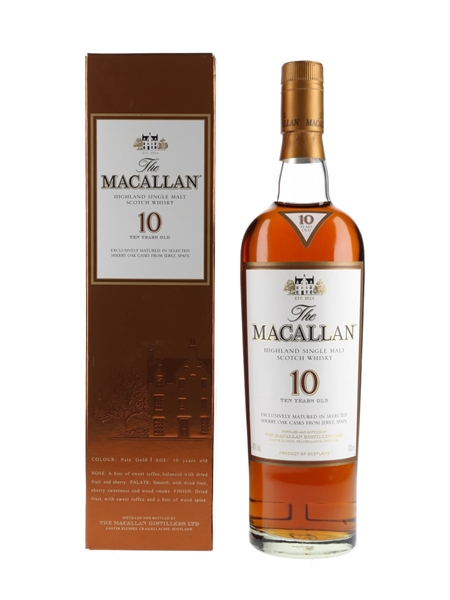 Macallan 10 Year Old Sherry Oak 70cl / 40%