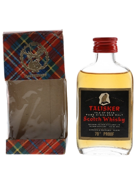 Talisker Black Label Gold Eagle 70 Proof Bottled 1970s - Gordon & MacPhail 5cl / 40%