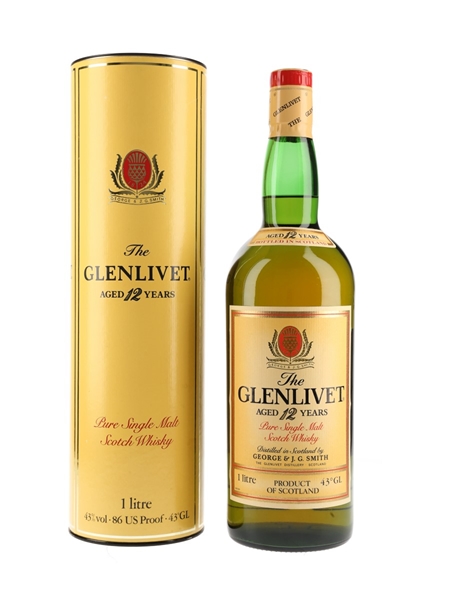 Glenlivet 12 Year Old Bottled 1980s 100cl / 43%