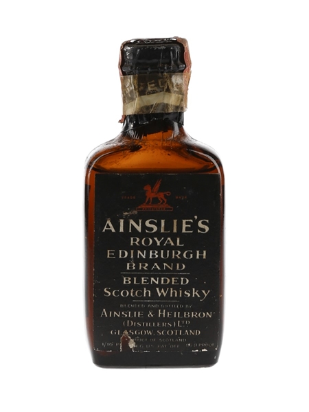 Ainslie's Royal Edinburgh Brand Spring Cap Bottled 1940s-1950s 4.7cl / 43.4%