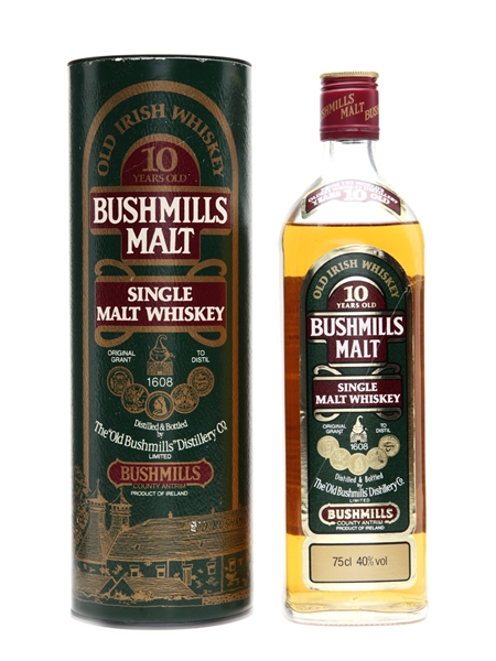 Bushmills 10 Year Old Bottled 1980-1990s 75cl / 40%