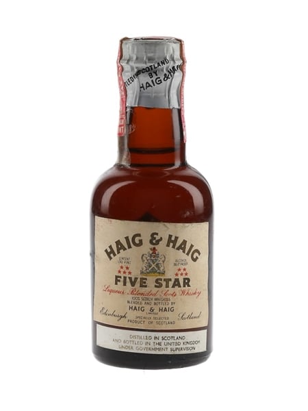 Haig & Haig 5 Star Bottled 1940s-1950s - Renfield Importers 4.7cl / 43.4%