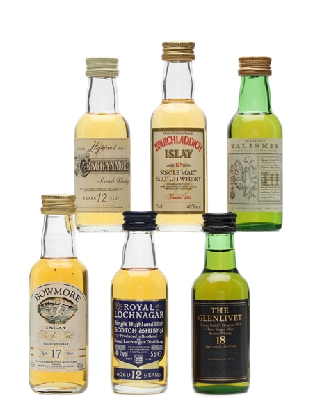 6 x Single Malt Scotch Whisky Miniatures 