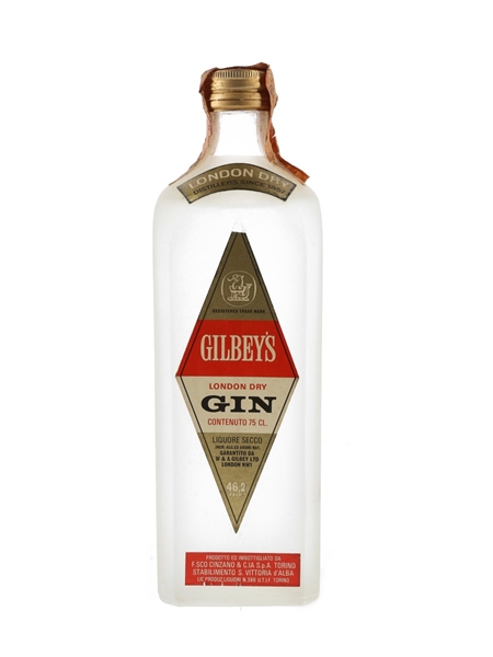 Gilbey's London Dry Gin Bottled 1960s - Cinzano 75cl / 46.2%