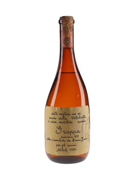 Grappa 1977 Recioto Della Valpolicella Christmas 1984 - Gianni Zonin 75cl