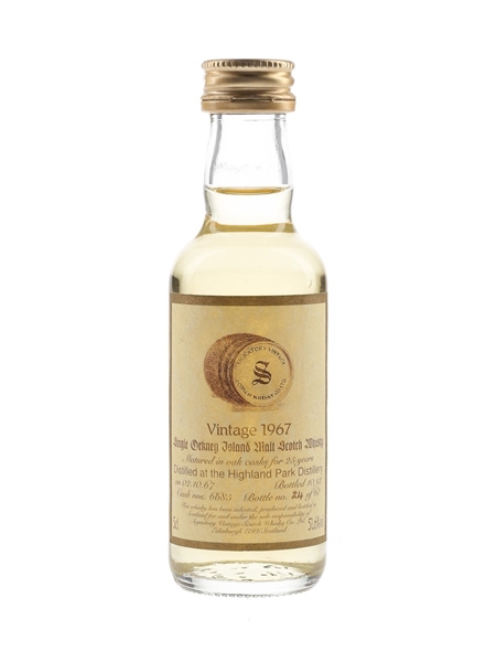 Highland Park 1967 25 Year Old Bottled 1992 - Signatory Vintage 5cl / 51.6%