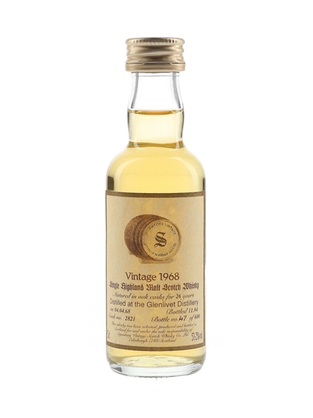 Glenlivet 1968 26 Year Old Bottled 1994 - Signatory Vintage 5cl / 51.2%