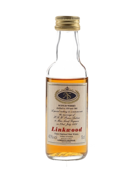 Linkwood 1959 & 1960 Royal Wedding Bottled 1986 - Gordon & MacPhail 5cl / 40%