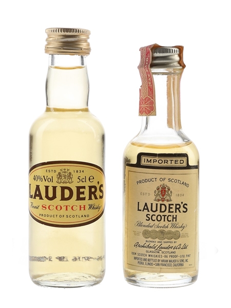 Lauder's Scotch Bottled 1970s & 1980s 4.7cl-5cl