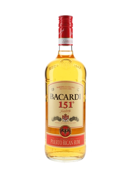 Bacardi 151 Puerto Rican Rum  100cl / 75.5%