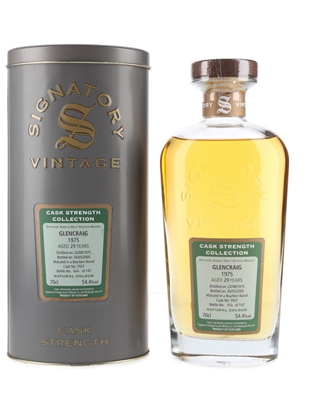 Glencraig 1975 29 Year Old Bottled 2005 - Signatory Vintage 70cl / 54.4%