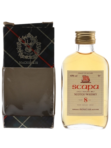 Scapa 8 Year Old Bottled 1980s - Gordon & MacPhail 5cl / 40%