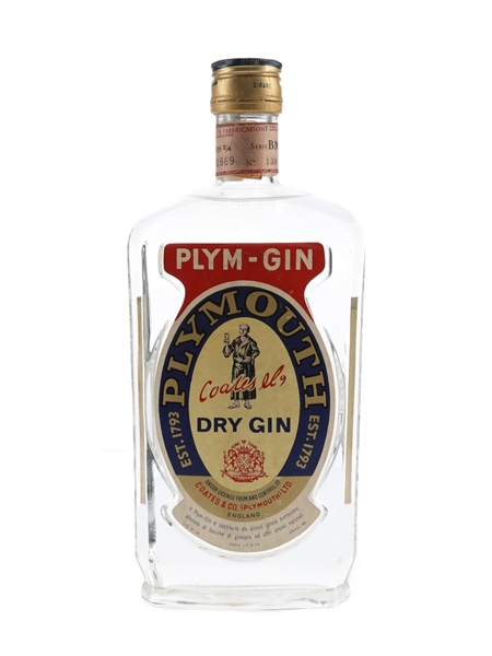 Coates & Co. Plym Gin Bottled 1960s - Stock 75cl / 46%