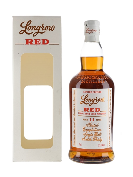 Longrow Red 11 Year Old Pinot Noir Cask Matured Bottled 2019 70cl / 53.1%