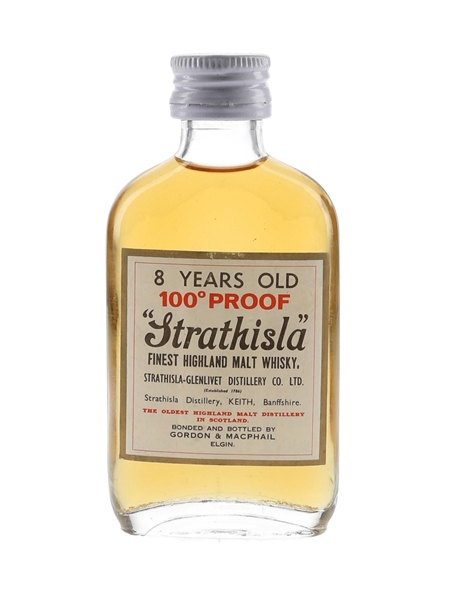 Strathisla 8 Year Old 100 Proof Bottled 1970s - Gordon & MacPhail 5cl / 57%