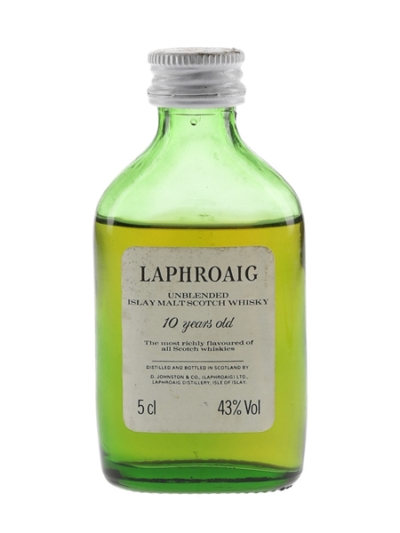 Laphroaig 10 Year Old Unblended Bottled 1980s 5cl / 43%