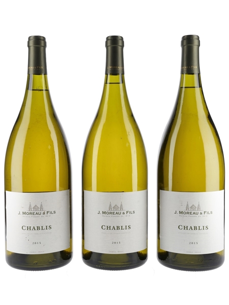 J Moreau & Fils Chablis 2015 Large Format 3 x 150cl / 12.5%