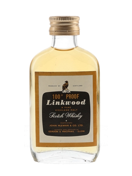 Linkwood 100 Proof Bottled 1970s - Gordon & MacPhail 5cl / 57.1%