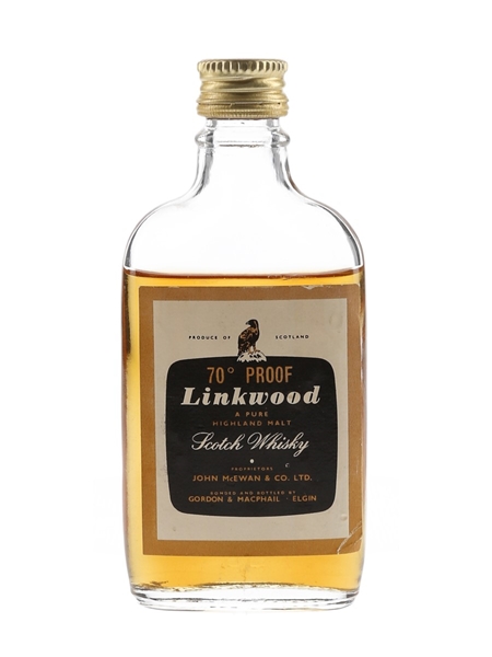 Linkwood 70 Proof Bottled 1970s - Gordon & MacPhail 5cl / 40%