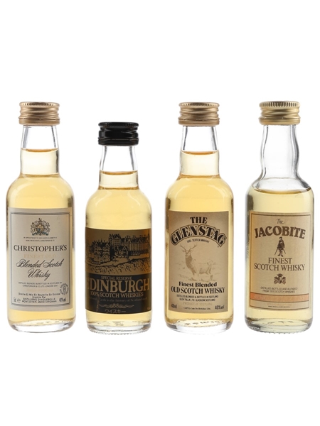 Assorted Blended Whisky Jacobite, Edinburgh Special Reserve, Christopher's Finest & The Glenstag 4 x 4.8-5cl