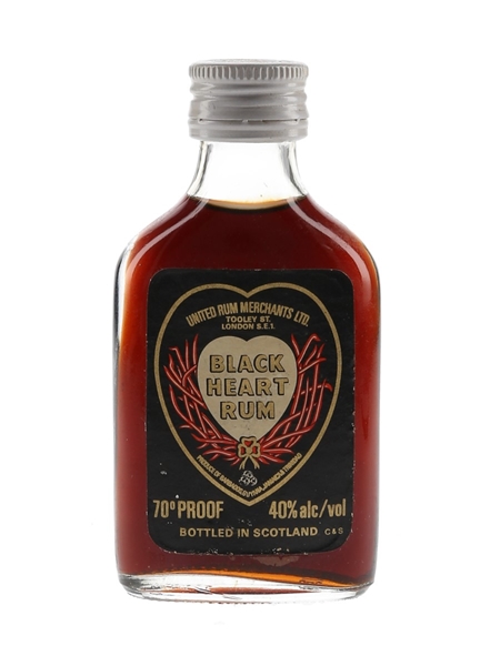 Black Heart Rum Bottled 1970s - United Rum Merchants 5cl / 40%