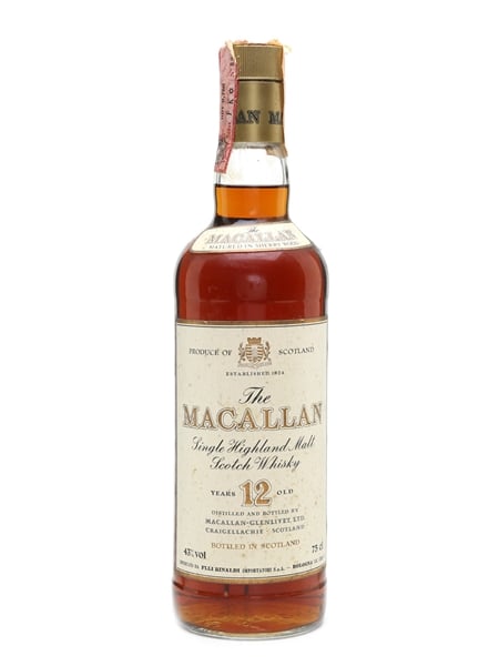 Macallan 12 Year Old Bottled 1980s - Rinaldi 75cl / 43%