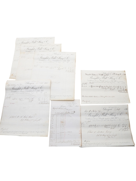 Wm Hay & Co. Invoices & Correspondence, Dated 1861-1864 Littlemilll Distillery 