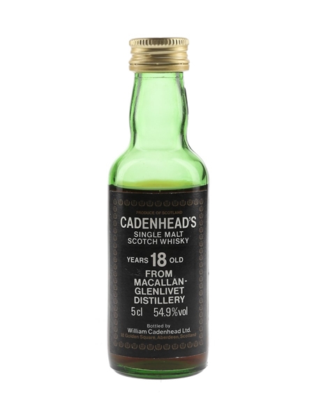 Macallan Glenlivet 18 Year Old Bottled 1980s - Cadenhead's 5cl / 54.9%