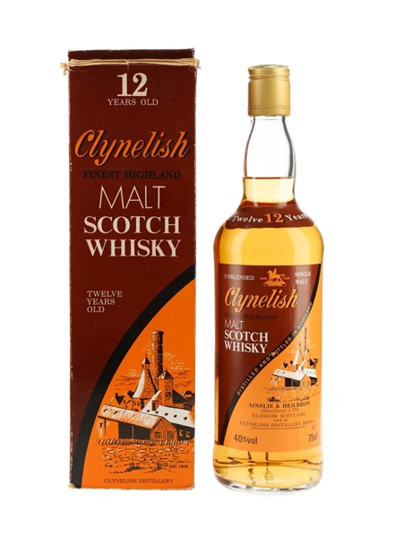 Clynelish 12 Year Old Bottled 1980s - Ainslie & Heilbron 75cl / 40%