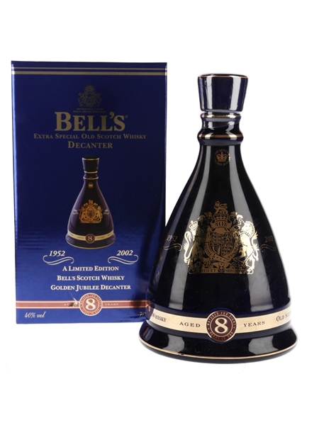 Bell's Ceramic Decanter 2002 Golden Jubilee Queen Elizabeth II 50 Years Reign 70cl / 40%