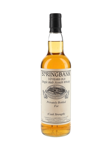 Springbank 10 Year Old Cask Strength Private Cask Bottling 70cl / 57.5%