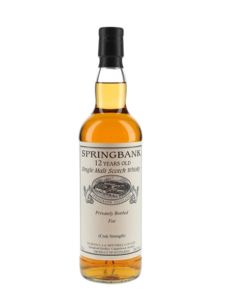 Springbank 12 Year Old Cask Strength Private Cask Bottling 70cl / 54.1%