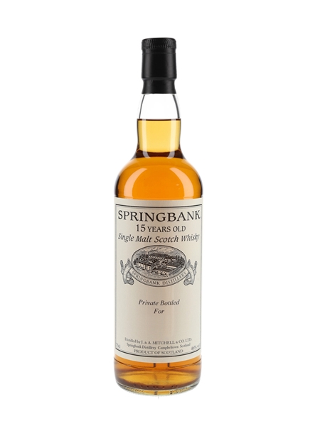 Springbank 15 Year Old Private Cask Bottling 70cl / 46%