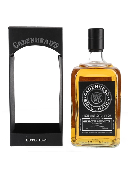 Glenrothes Glenlivet 1989 27 Year Old Bottled 2016 - Cadenhead's 70cl / 53.7%