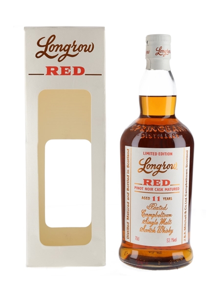 Longrow Red 11 Year Old Pinot Noir Cask Matured Bottled 2019 70cl / 53.1%