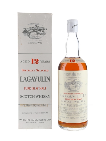 Lagavulin 12 Year Old Bottled 1970s - White Horse Distillers 75.7cl / 43%